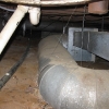 duct on the wet ground